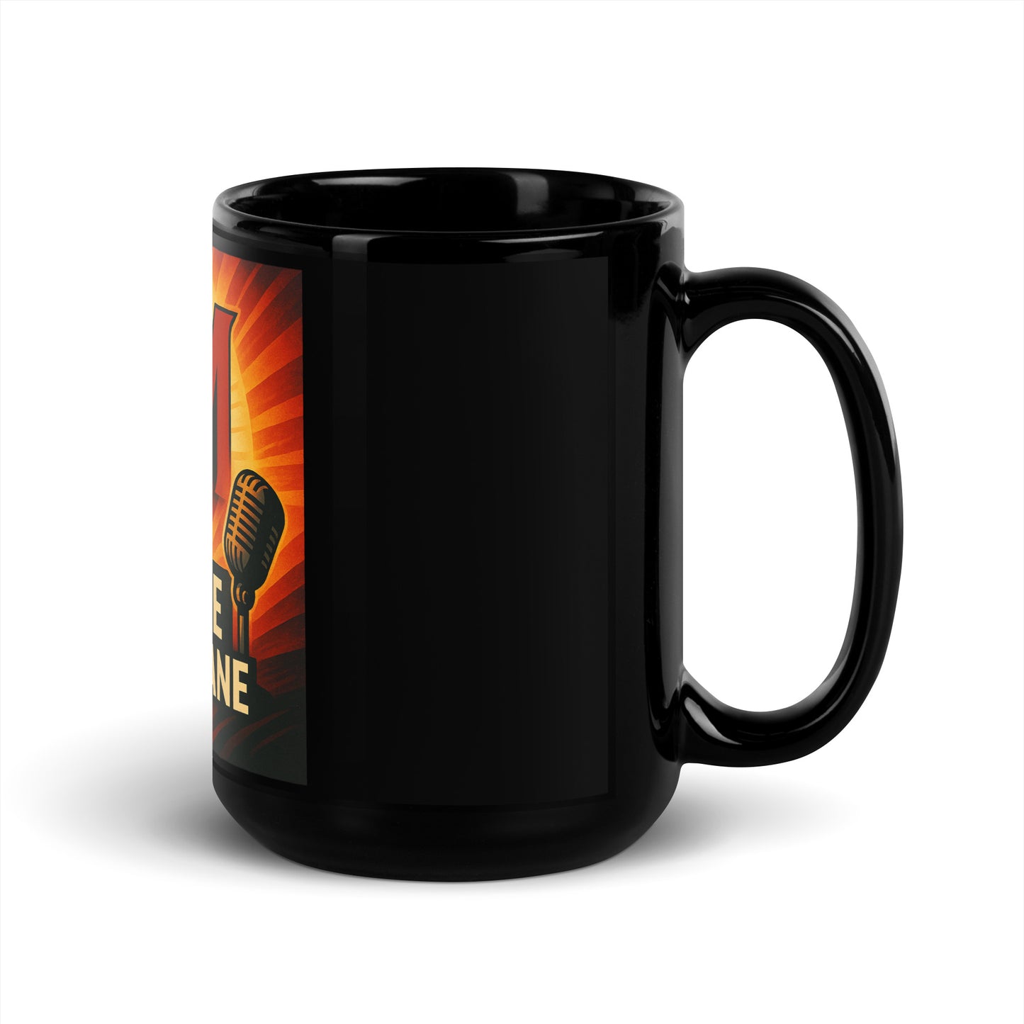Mug noir Parole Musulmane – Cadeau islamique original avec design PM, livre, micro et croissant étoilé – Tasse café stylée pour musulmans engagés – Boutique islam & culture musulmane – Accessoire déco musulman, parfait pour bureau, cuisine ou podcasting