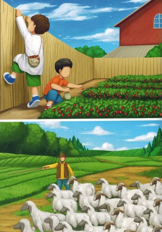 Livre islamique pour enfants – 40 hadiths An-Nawawi illustrés, bilingue arabe/français, apprentissage ludique et éducatif.