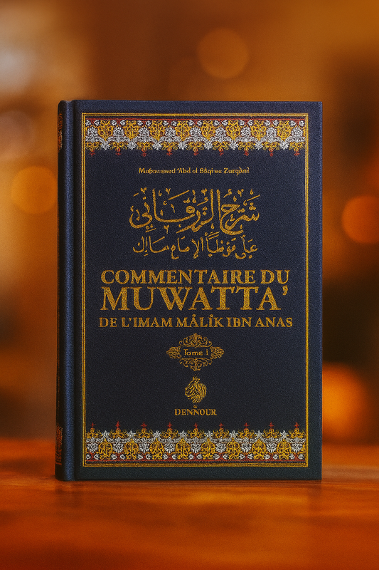 Coffret Commentaire du Muwatta’ de l’Imam Mālik Ibn Anas – 5 volumes. Une œuvre incontournable de la tradition malikite, richement présentée, alliant élégance calligraphique et profondeur spirituelle. Un trésor pour les étudiants et passionnés de fiqh et de hadith.