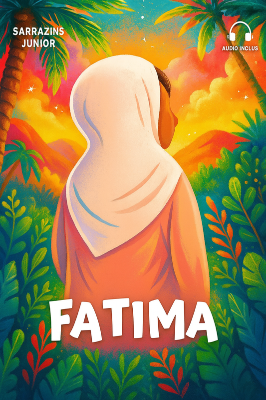 Livre jeunesse musulman Fatima – Histoire éducative avec audio inclus, collection Sarrazins Junior. Idéal pour enfants, apprentissage de l’Islam, valeurs et modèle inspirant.