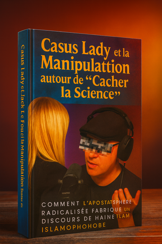Livret islamique “Casus Lady et la Manipulation autour de Cacher la Science” par Froment Mickaël – réfutation complète d’une fausse accusation contre les savants musulmans, analyse de la désinformation islamophobe, défense du Cheikh Al-Fawzân et clarification du principe de la transmission du savoir en Islam. Livre 3D HDR, couverture moderne et percutante, à découvrir sur la boutique Une Parole Musulmane.