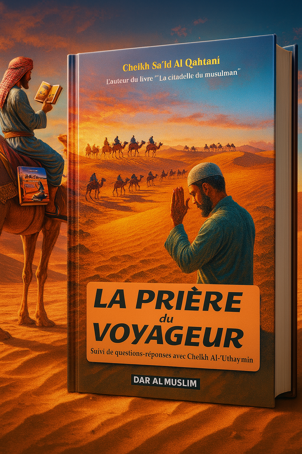 Livre islamique "La prière du voyageur" de Cheikh Sa'îd Al-Qahtani – explication des règles de prière en voyage, avec les fatawas du Cheikh Al-‘Uthaymîn. Ouvrage indispensable pour les musulmans qui voyagent. Éditions Dar Al Muslim. Prière raccourcie, qasr, regroupée, rattrapée, selon le Coran et la Sunna. Idéal pour comprendre les facilités offertes aux voyageurs en Islam.