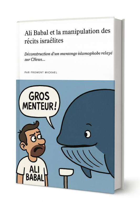 Livret réfutatif « Ali Babal et la manipulation des récits israélites » – Réponse islamique démontrant que le Coran n’a jamais affirmé que la Terre repose sur une baleine, avec explications de Ibn Kathîr, al-Tabarî et critique des mensonges relayés par CNews.