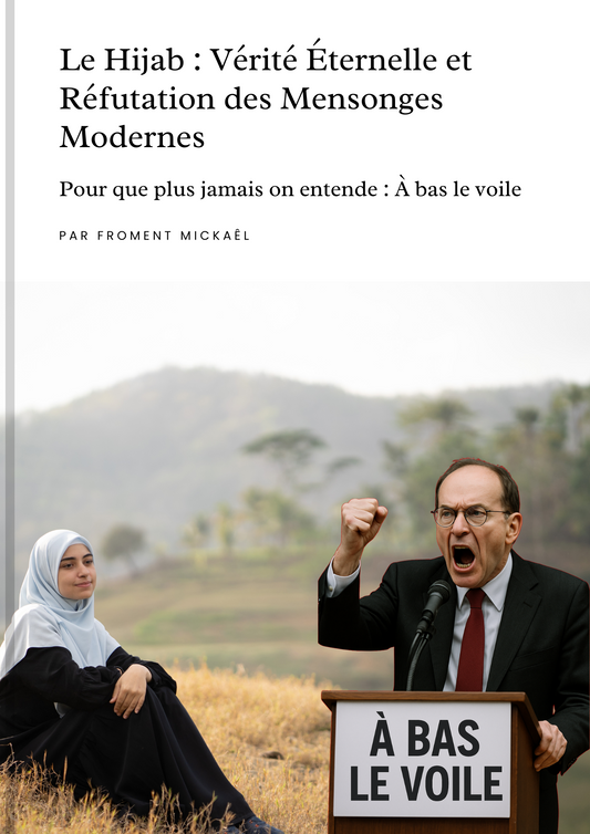 Livre islamique en français sur le hijab – réfutation des idées reçues, défense du voile musulman, explication coranique et prophétique de l’obligation du hijab. Réponse aux accusations d’islamophobie, aux amalgames médiatiques et aux fausses polémiques. Idéal pour comprendre la place du voile dans l’islam, la liberté religieuse, la dignité des femmes musulmanes et la réponse aux mensonges contemporains. Lecture accessible pour musulmans et non-musulmans.