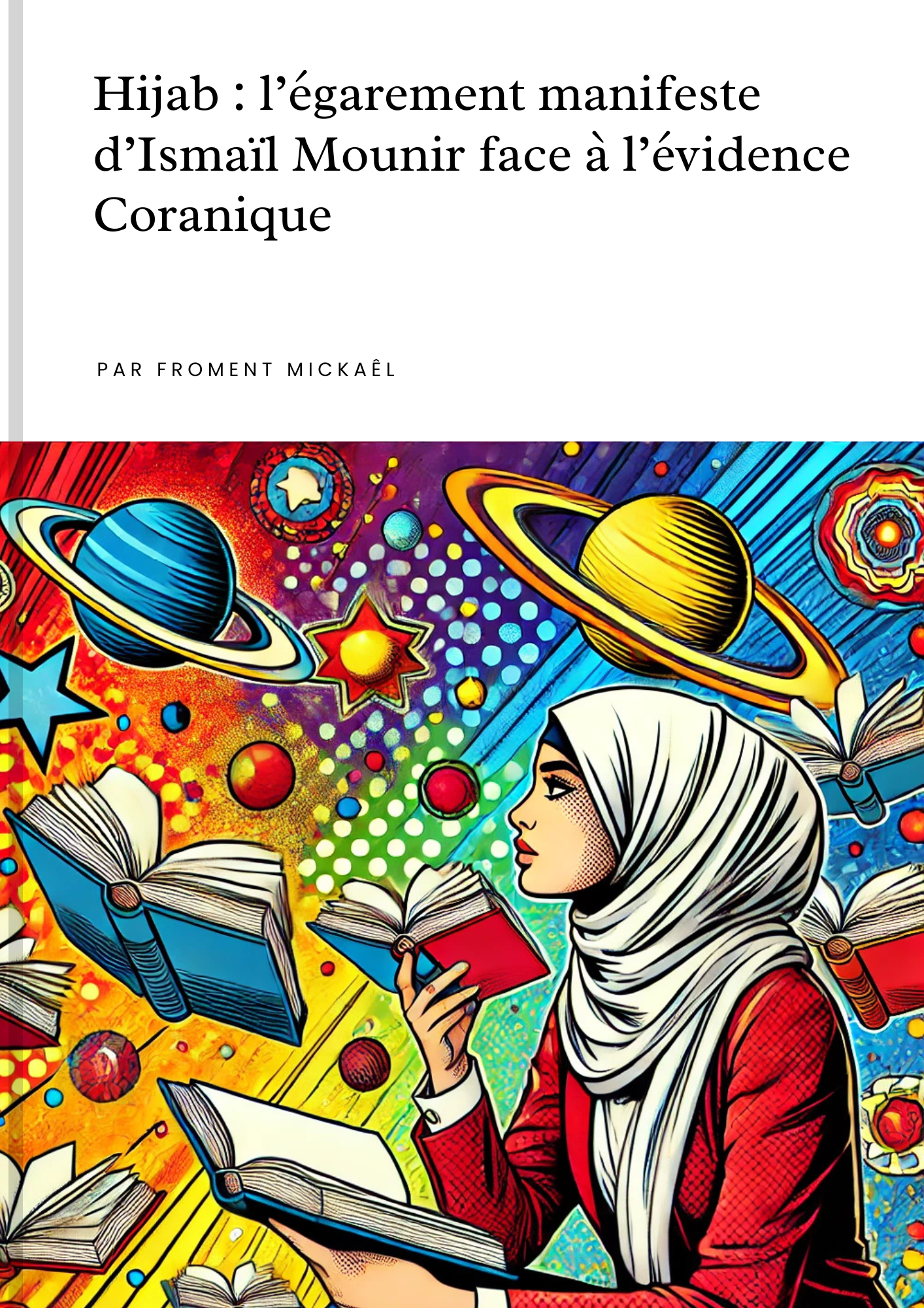 Lettre ouverte réfutation obligation hijab islam coranique PDF – Réponse à Ismaïl Mounir – analyse sourate An-Nûr verset 31 et sourate Al-Ahzab verset 59 – défense du hijab dans l’islam selon les savants – consensus hijab voile islamique femme musulmane – livre islamique hijab obligatoire – argumentaire coran et sunnah hijab.